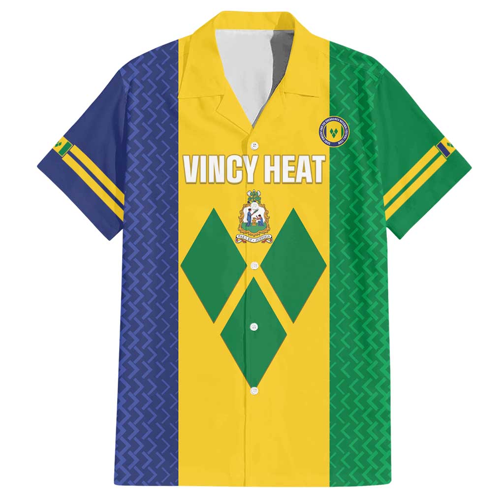 Custom Saint Vincent and the Grenadines Football Hawaiian Shirt Go Champions Vincy Heat - Wonder Print Shop