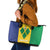 Custom Saint Vincent and the Grenadines Football Leather Tote Bag Go Champions Vincy Heat