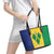 Custom Saint Vincent and the Grenadines Football Leather Tote Bag Go Champions Vincy Heat