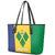 Custom Saint Vincent and the Grenadines Football Leather Tote Bag Go Champions Vincy Heat