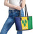 Custom Saint Vincent and the Grenadines Football Leather Tote Bag Go Champions Vincy Heat