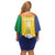 Custom Saint Vincent and the Grenadines Football Off Shoulder Short Dress Go Champions Vincy Heat - Wonder Print Shop