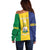 Custom Saint Vincent and the Grenadines Football Off Shoulder Sweater Go Champions Vincy Heat