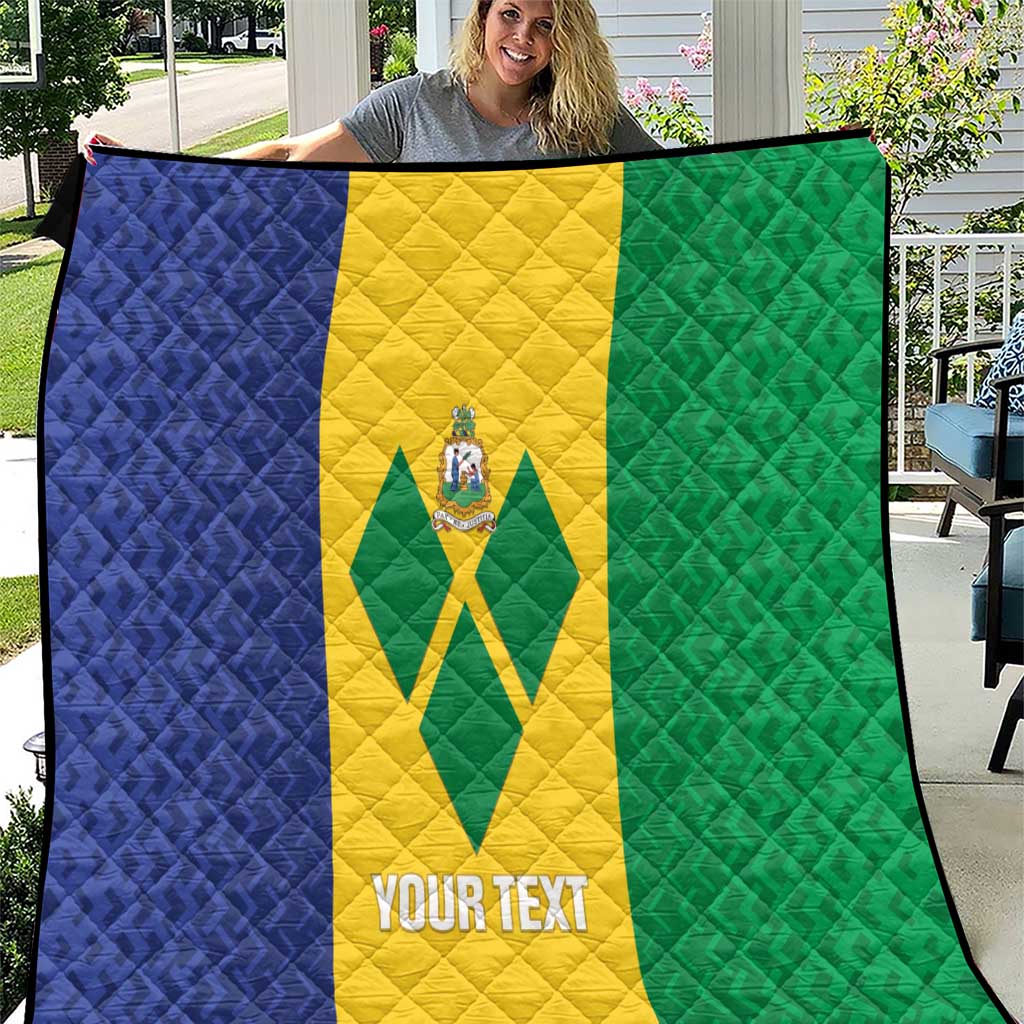 Custom Saint Vincent and the Grenadines Football Quilt Go Champions Vincy Heat - Wonder Print Shop