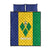 Custom Saint Vincent and the Grenadines Football Quilt Bed Set Go Champions Vincy Heat - Wonder Print Shop