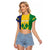 Custom Saint Vincent and the Grenadines Football Raglan Cropped T Shirt Go Champions Vincy Heat - Wonder Print Shop