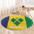 Custom Saint Vincent and the Grenadines Football Round Carpet Go Champions Vincy Heat - Wonder Print Shop