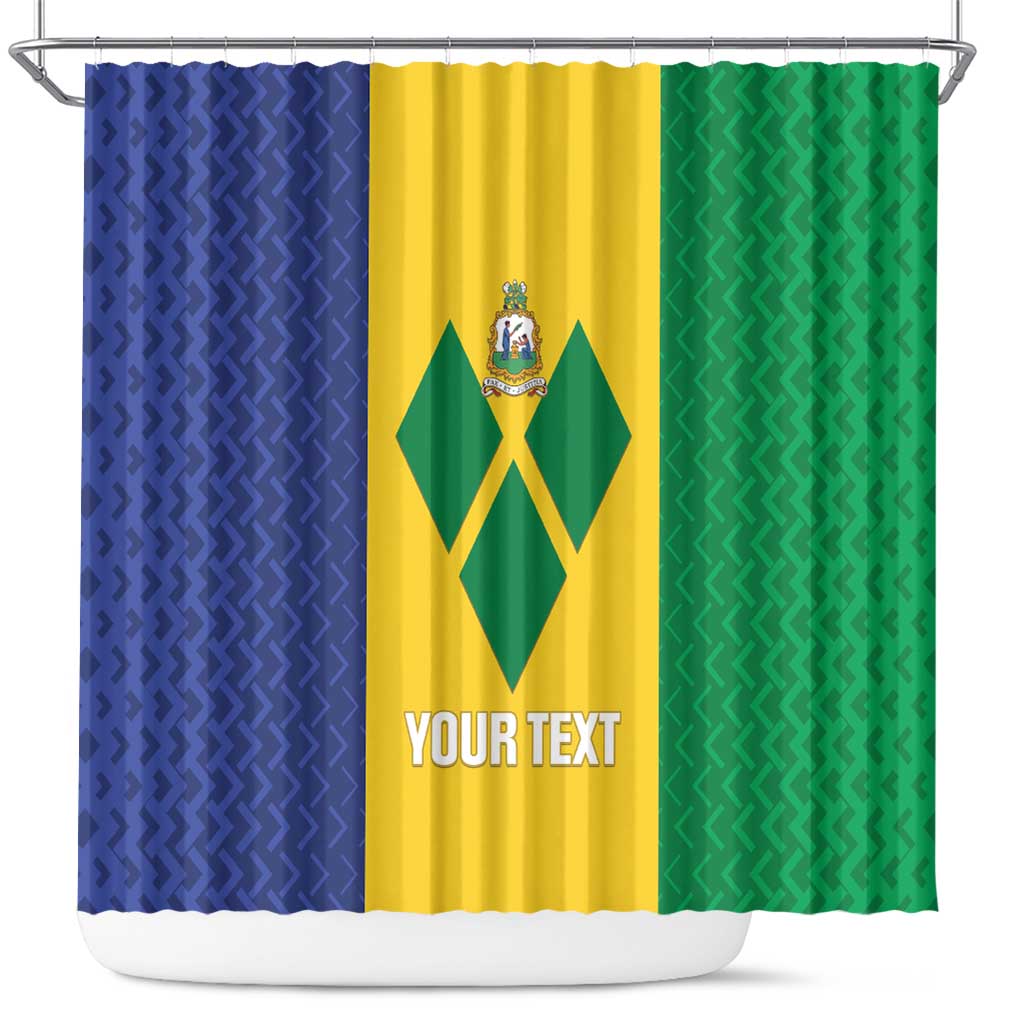 Custom Saint Vincent and the Grenadines Football Shower Curtain Go Champions Vincy Heat - Wonder Print Shop