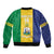 Custom Saint Vincent and the Grenadines Football Sleeve Zip Bomber Jacket Go Champions Vincy Heat - Wonder Print Shop