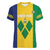 Custom Saint Vincent and the Grenadines Football Women V-Neck T-Shirt Go Champions Vincy Heat - Wonder Print Shop