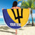 Custom Barbados Football Beach Blanket Go Champions Bajan Tridents