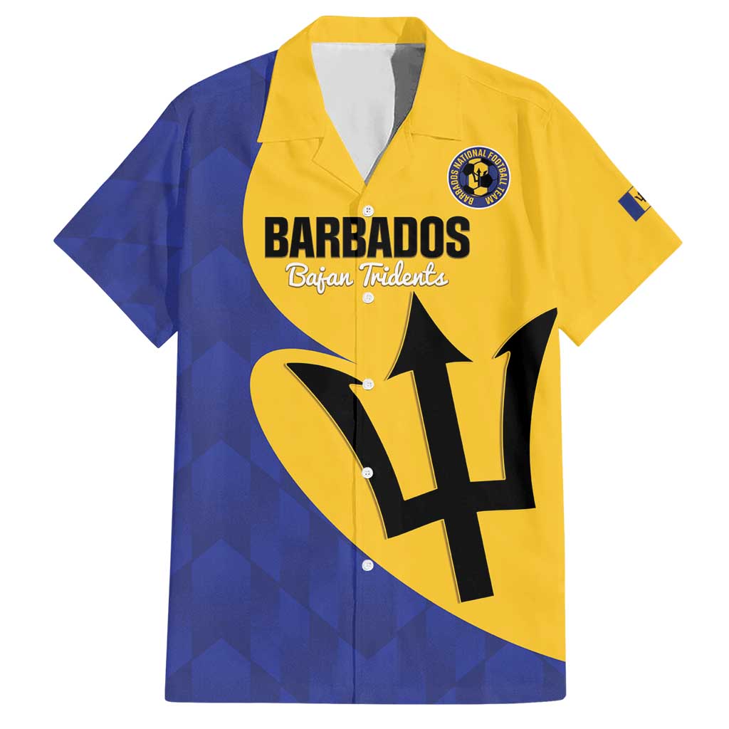 Custom Barbados Football Hawaiian Shirt Go Champions Bajan Tridents - Wonder Print Shop