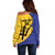 Custom Barbados Football Off Shoulder Sweater Go Champions Bajan Tridents