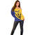 Custom Barbados Football Off Shoulder Sweater Go Champions Bajan Tridents