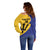 Custom Barbados Football Off Shoulder Sweater Go Champions Bajan Tridents