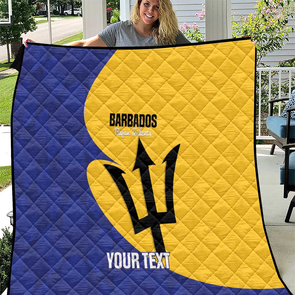 Custom Barbados Football Quilt Go Champions Bajan Tridents - Wonder Print Shop