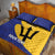 Custom Barbados Football Quilt Bed Set Go Champions Bajan Tridents - Wonder Print Shop