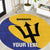 Custom Barbados Football Round Carpet Go Champions Bajan Tridents - Wonder Print Shop