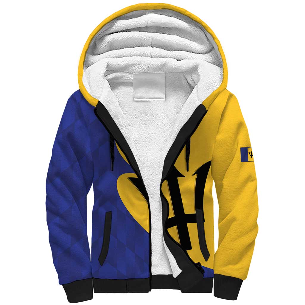 Custom Barbados Football Sherpa Hoodie Go Champions Bajan Tridents - Wonder Print Shop