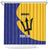 Custom Barbados Football Shower Curtain Go Champions Bajan Tridents - Wonder Print Shop