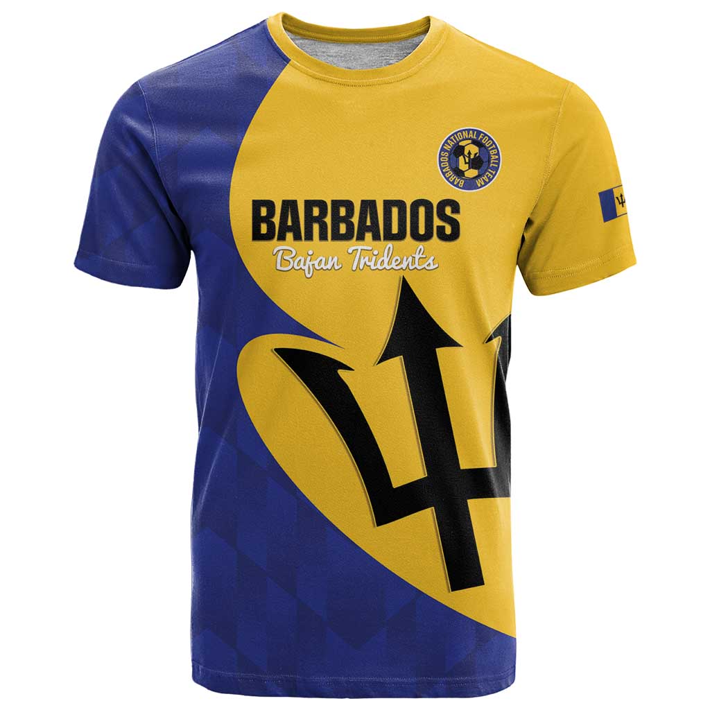 Custom Barbados Football T Shirt Go Champions Bajan Tridents - Wonder Print Shop