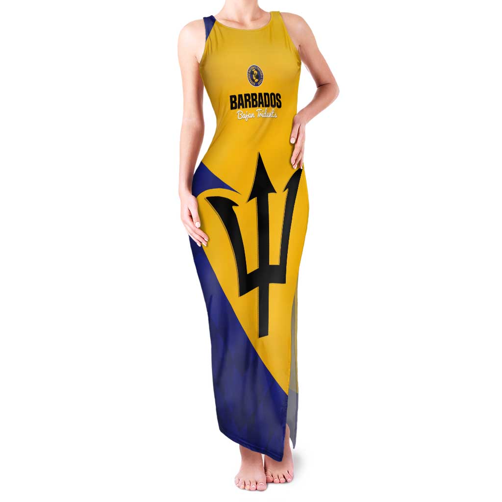 Custom Barbados Football Tank Maxi Dress Go Champions Bajan Tridents - Wonder Print Shop