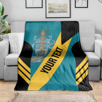 Teal and black football blanket with yellow diagonal stripe, crest icon, and text