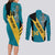 Custom Bahamas Football Couples Matching Long Sleeve Bodycon Dress and Long Sleeve Button Shirt Go Bahamian Slayersz