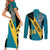 Custom Bahamas Football Couples Matching Short Sleeve Bodycon Dress and Long Sleeve Button Shirt Go Bahamian Slayersz