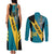 Custom Bahamas Football Couples Matching Tank Maxi Dress and Long Sleeve Button Shirt Go Bahamian Slayersz