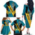 Custom Bahamas Football Family Matching Off The Shoulder Long Sleeve Dress and Hawaiian Shirt Go Bahamian Slayersz