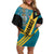 Custom Bahamas Football Family Matching Off Shoulder Short Dress and Hawaiian Shirt Go Bahamian Slayersz - Wonder Print Shop