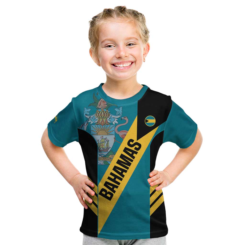 Custom Bahamas Football Kid T Shirt Go Bahamian Slayersz - Wonder Print Shop