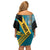 Custom Bahamas Football Off Shoulder Short Dress Go Bahamian Slayersz - Wonder Print Shop