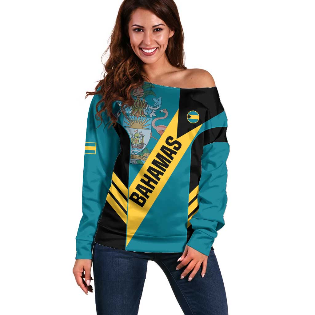 Custom Bahamas Football Off Shoulder Sweater Go Bahamian Slayersz