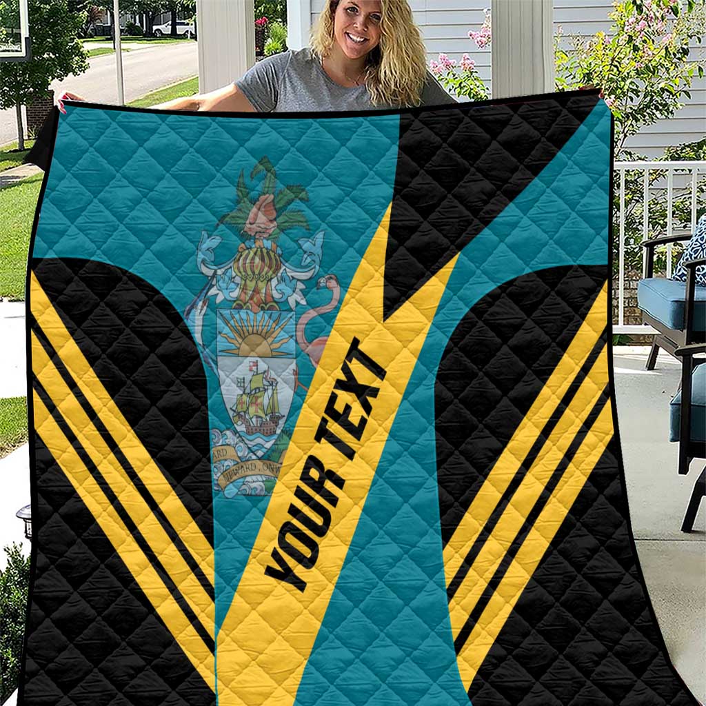 Custom Bahamas Football Quilt Go Bahamian Slayersz - Wonder Print Shop