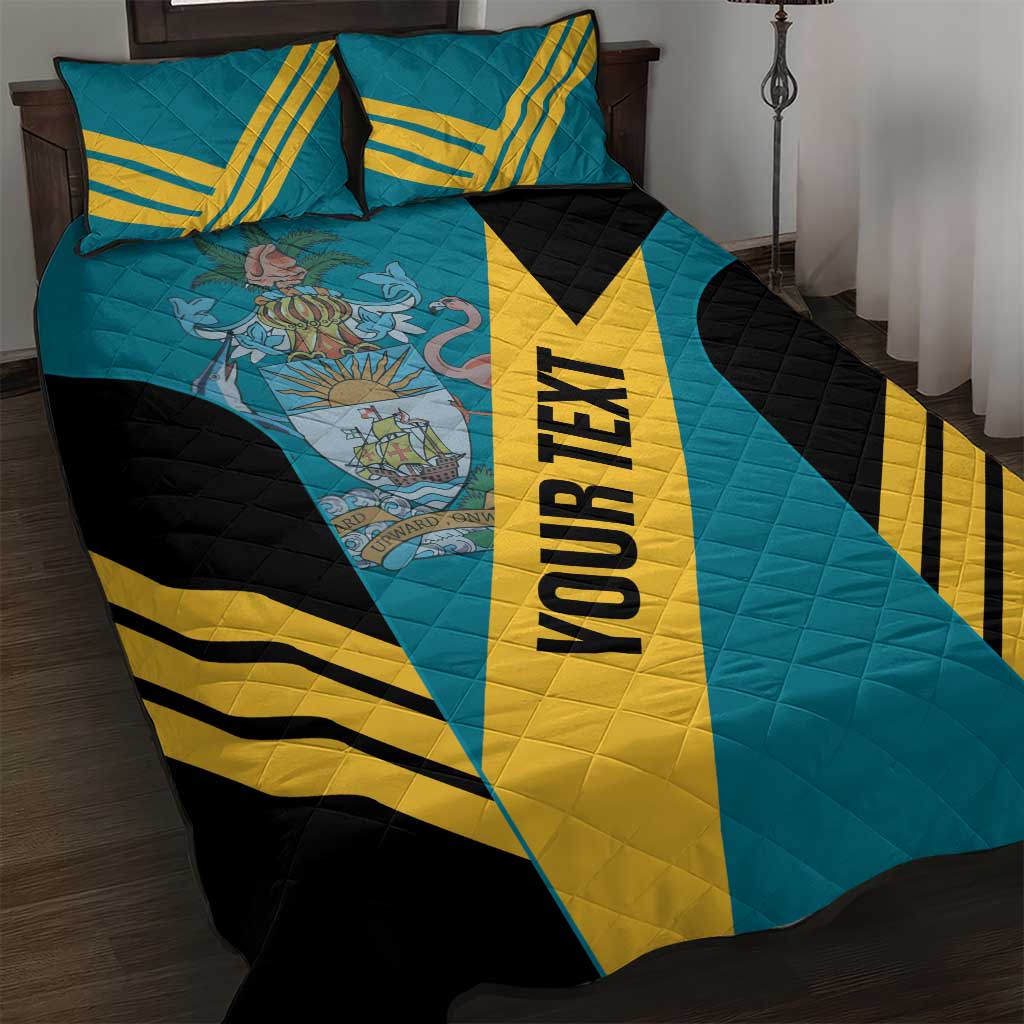 Custom Bahamas Football Quilt Bed Set Go Bahamian Slayersz - Wonder Print Shop