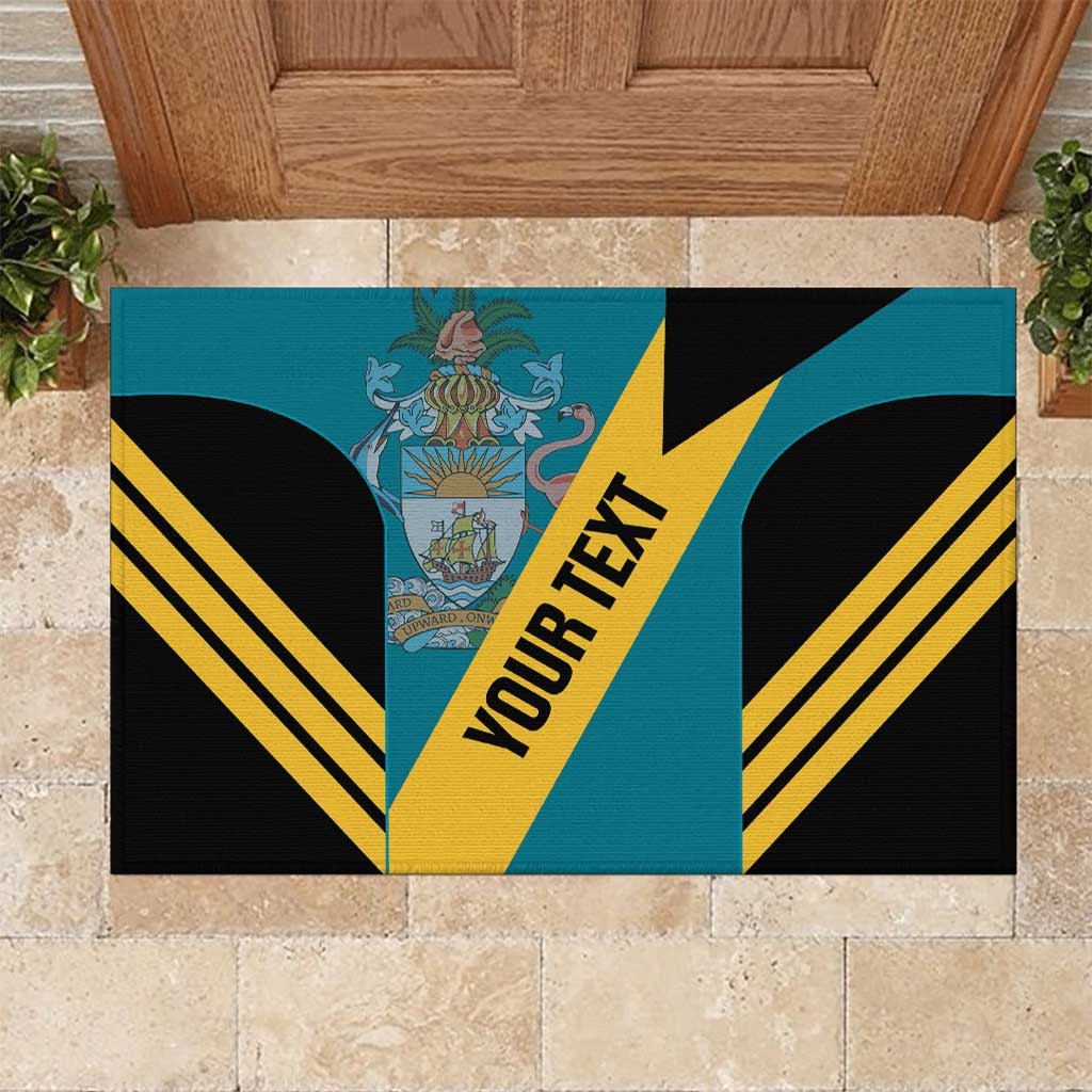 Custom Bahamas Football Rubber Doormat Go Bahamian Slayersz - Wonder Print Shop