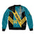 Custom Bahamas Football Sleeve Zip Bomber Jacket Go Bahamian Slayersz - Wonder Print Shop