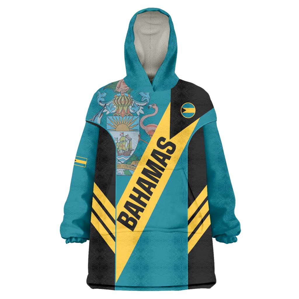 Custom Bahamas Football Wearable Blanket Hoodie Go Bahamian Slayersz