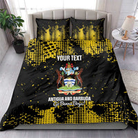 Black and yellow football bedding set with two pillows and duvet, Antigua and Go Benna Boys print