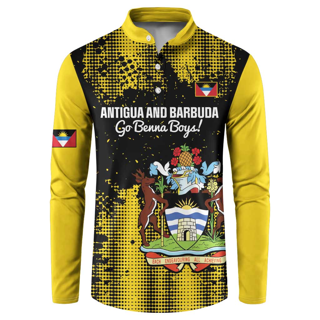 Custom Antigua and Barbuda Football Button Sweatshirt Go Benna Boys