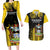 Custom Antigua and Barbuda Football Couples Matching Long Sleeve Bodycon Dress and Hawaiian Shirt Go Benna Boys