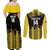 Custom Antigua and Barbuda Football Couples Matching Off Shoulder Maxi Dress and Long Sleeve Button Shirt Go Benna Boys