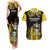 Custom Antigua and Barbuda Football Couples Matching Tank Maxi Dress and Hawaiian Shirt Go Benna Boys