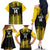 Custom Antigua and Barbuda Football Family Matching Off The Shoulder Long Sleeve Dress and Hawaiian Shirt Go Benna Boys