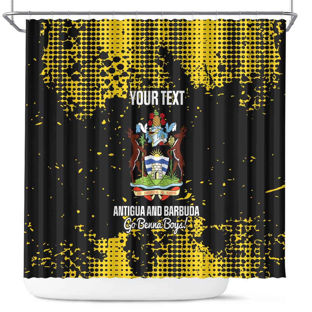 Custom Antigua and Barbuda Football Shower Curtain Go Benna Boys - Wonder Print Shop