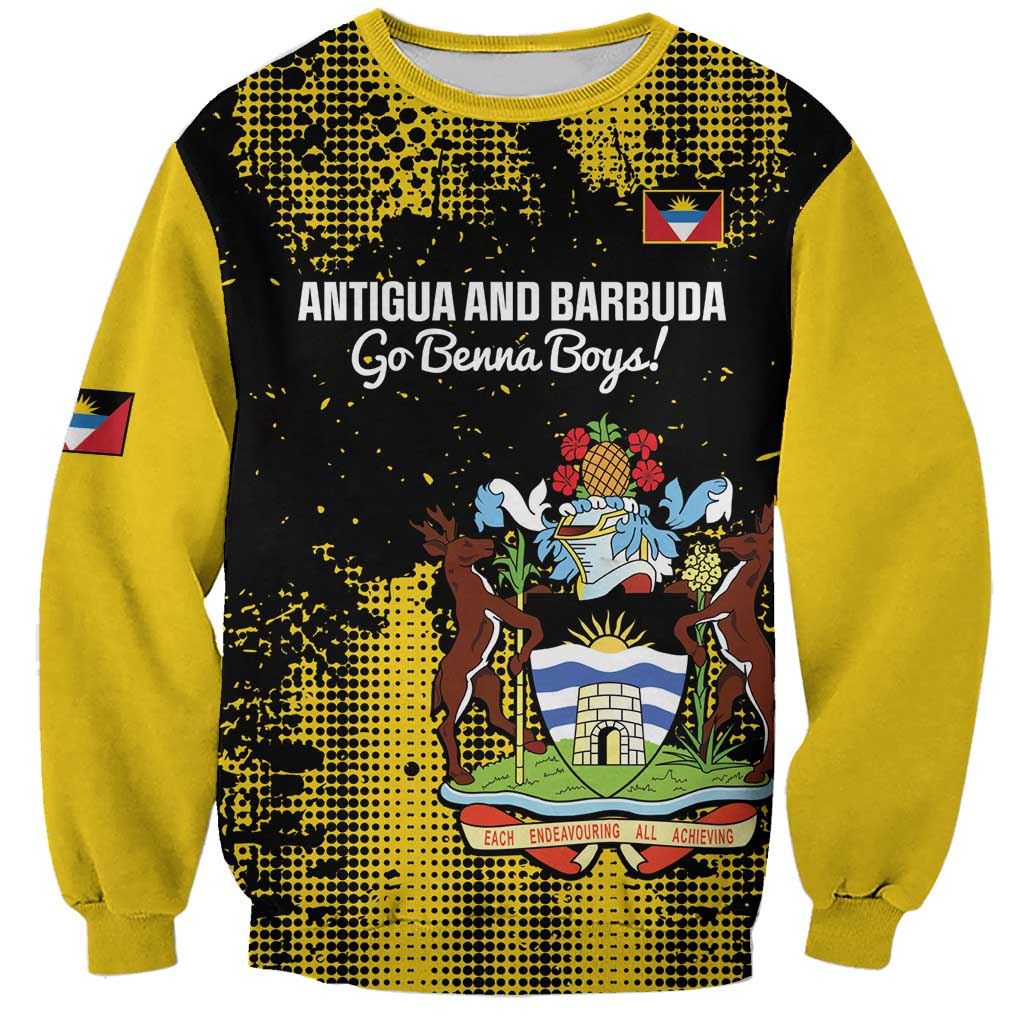 Custom Antigua and Barbuda Football Sweatshirt Go Benna Boys - Wonder Print Shop