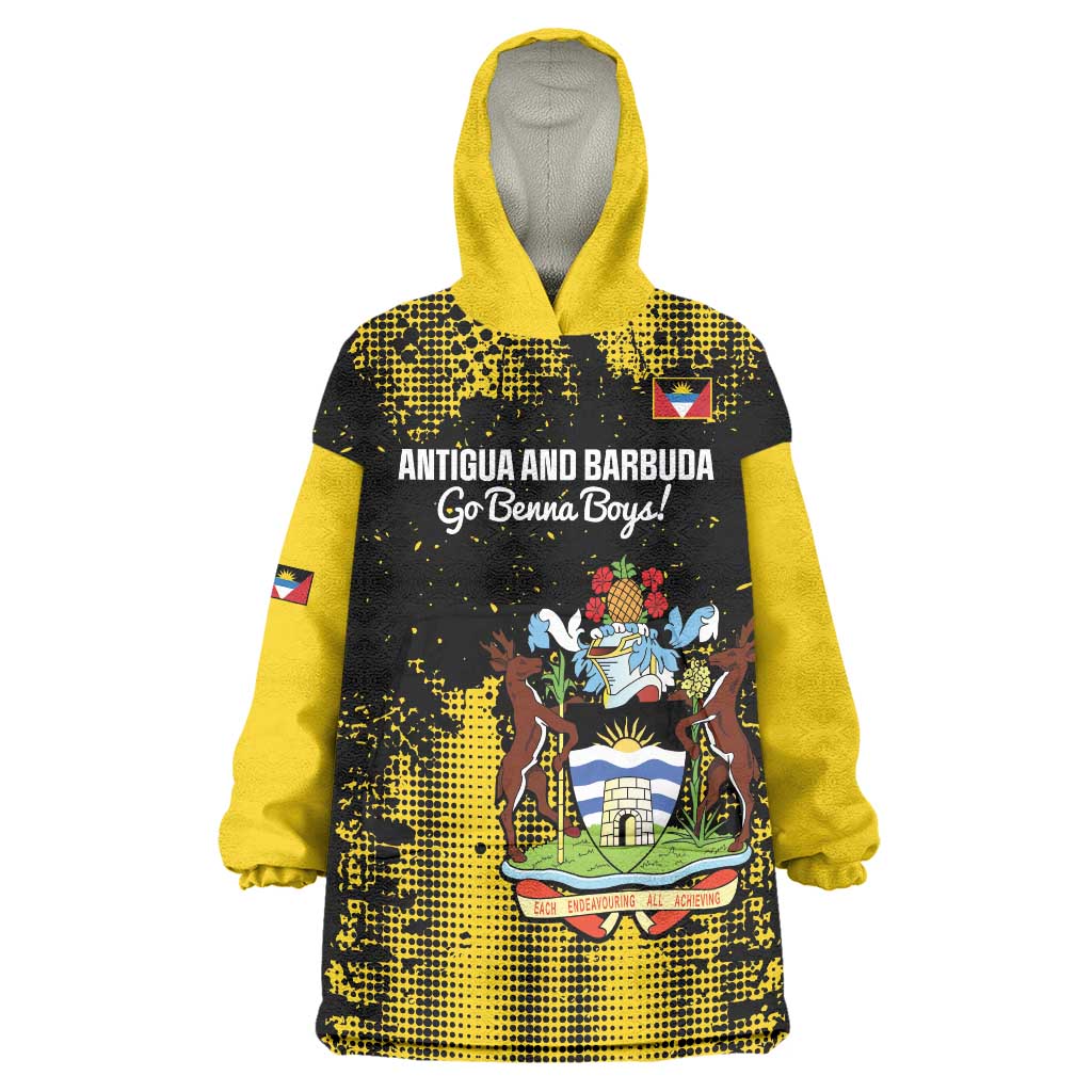 Custom Antigua and Barbuda Football Wearable Blanket Hoodie Go Benna Boys