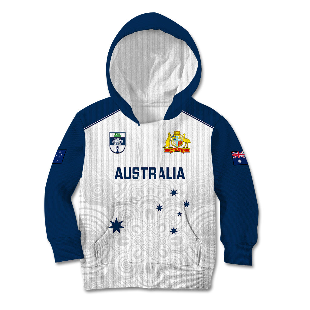 Australia Cricket Kid Hoodie 2023 Ashes Go Aussie Indigenous Art - Wonder Print Shop